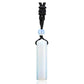 Collier tube en pierre, perle assortie et cordon visible