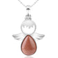 Vue d'ensemble du collier avec pierre grise