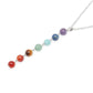 Collier avec perles colorées représentant les 7 chakras