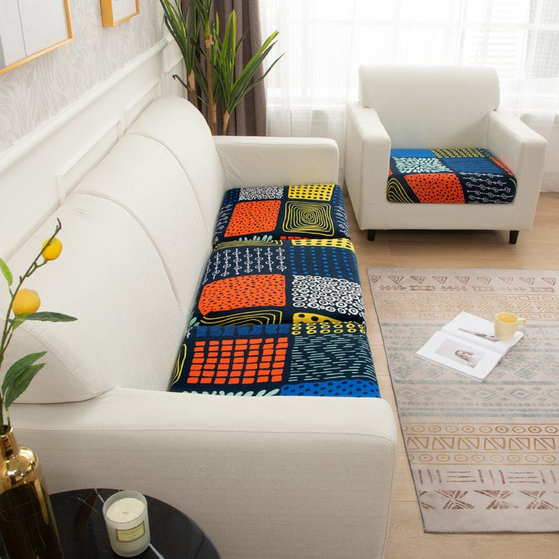 Détail du tissu extensible et anti-taches d'une housse