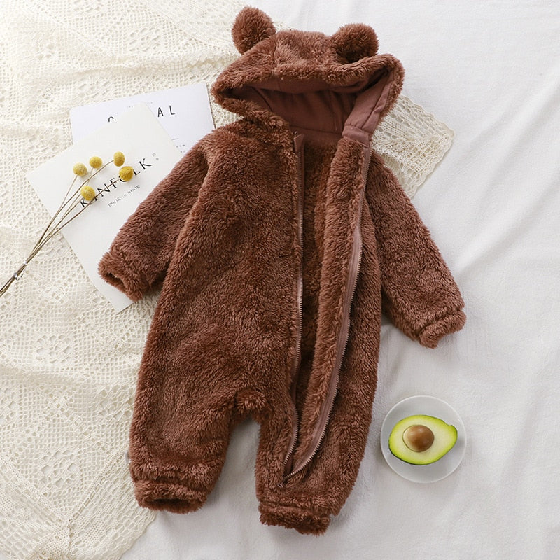 Combinaison marron Pilou Pilou avec capuche et oreilles