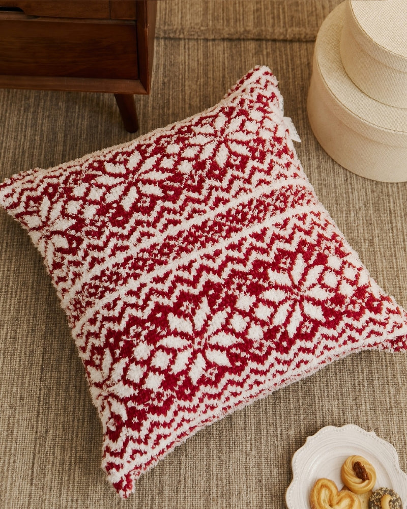 Gros plan sur la texture douce du coussin microfibre