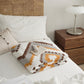 Couverture duvet pliée, détails des couleurs