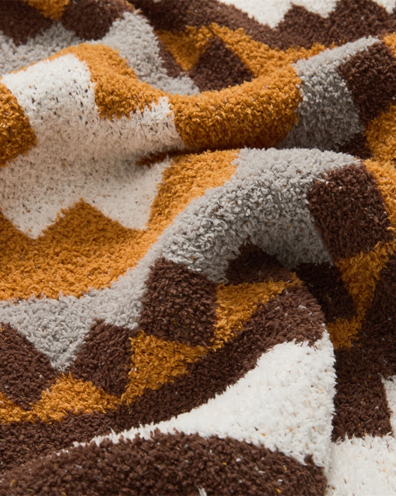 Texture douce du plaid en gros plan