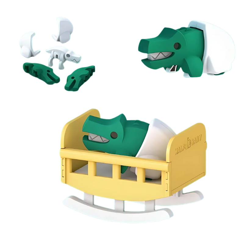 Crocodile en puzzle 3D, pièces emboîtables