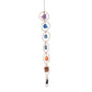 Décoration murale avec pierres des 7 chakras alignées verticalement