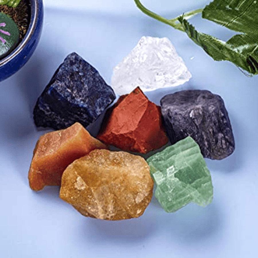 Alignement harmonieux des pierres des 7 chakras