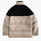 Doudoune oversize bicolore beige et noire en Pilou Pilou
