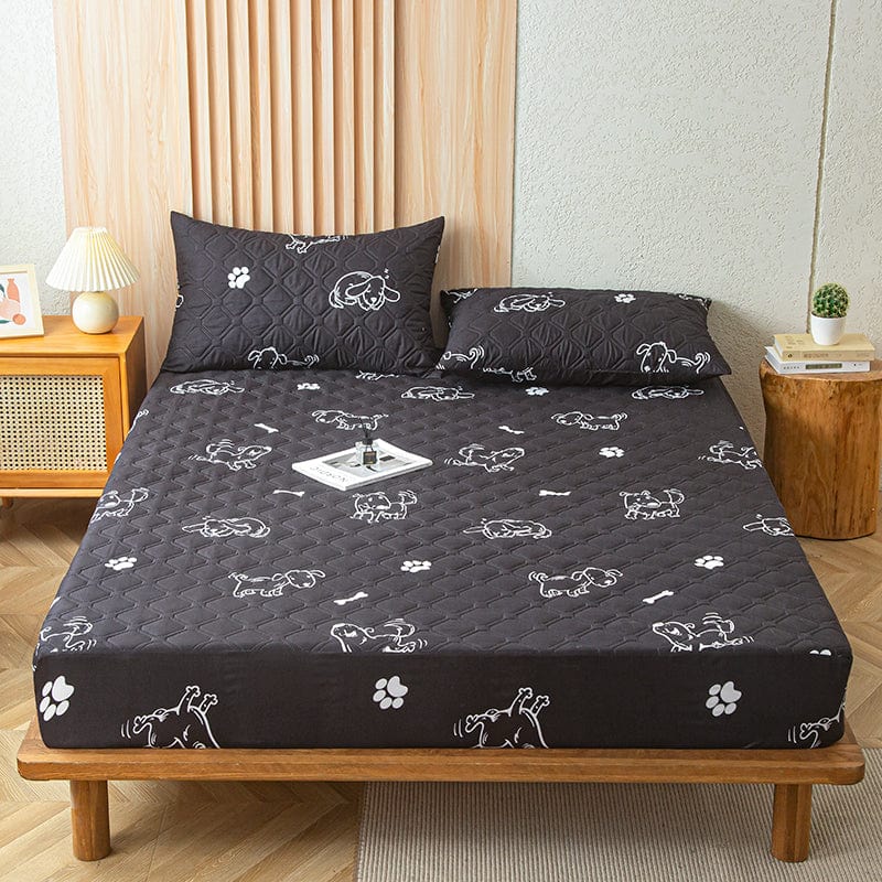 Drap housse plié, prêt à être installé