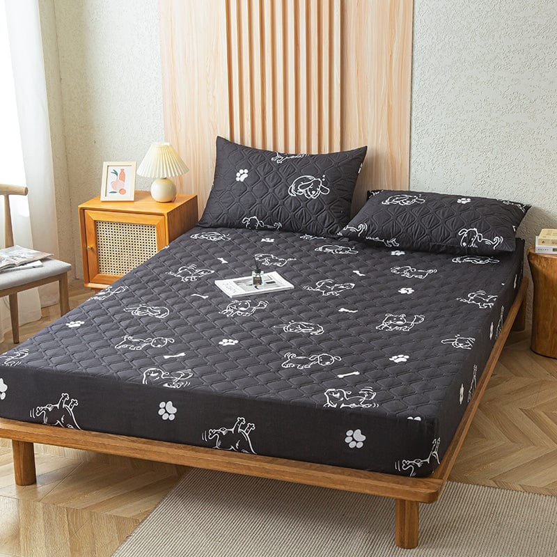 Drap housse imperméable sur un lit avec oreillers