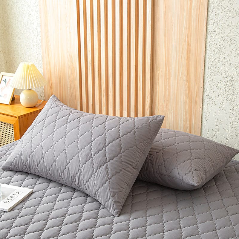 Drap housse imperméable gris, protection complète du matelas