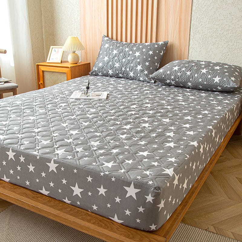 Vue rapprochée des matériaux doux du drap housse