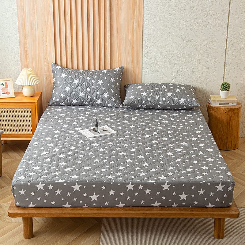 Vue d'ensemble du drap housse sur un lit