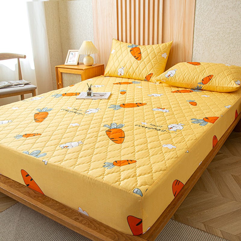 Gros plan sur la texture douce du drap housse imperméable