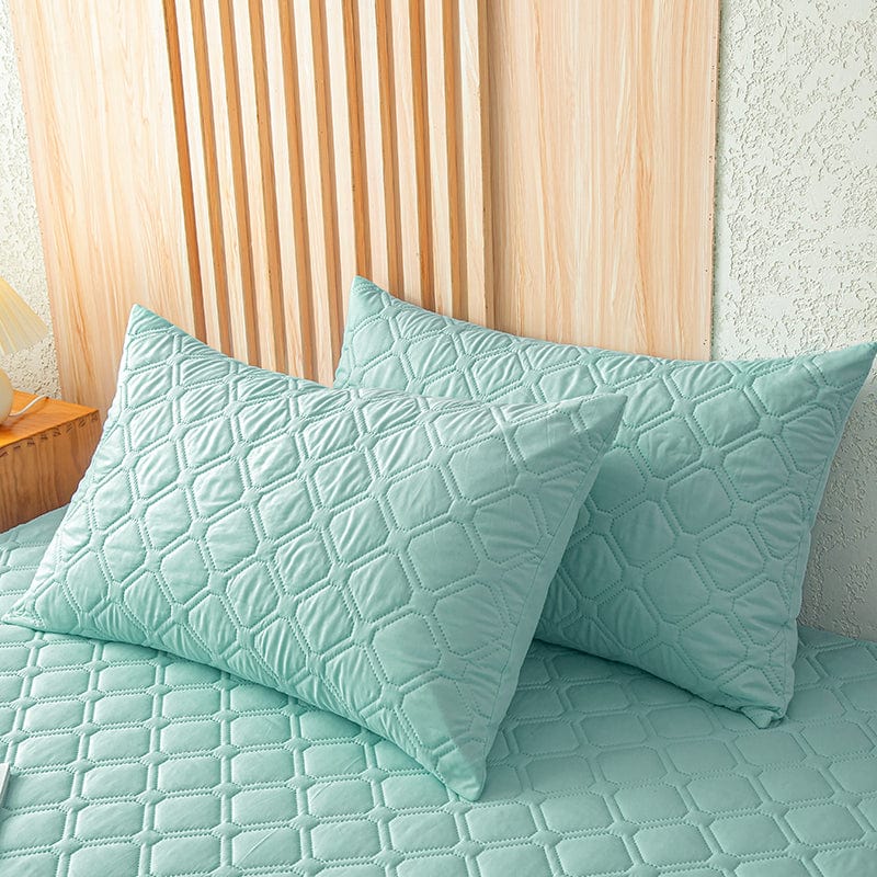 Drap housse turquoise, illustration de la respirabilité