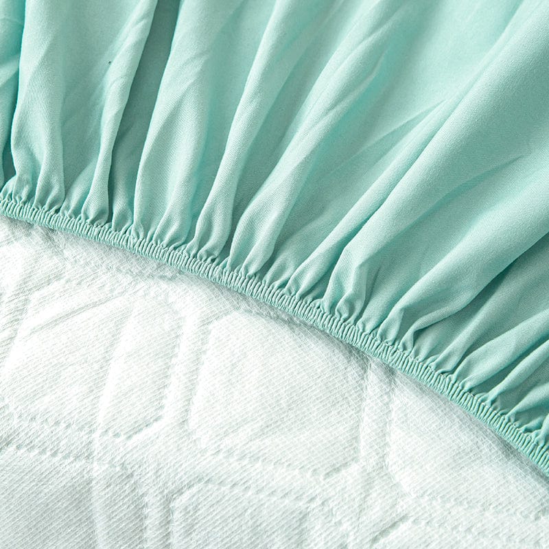 Détail de la couture renforcée du drap housse