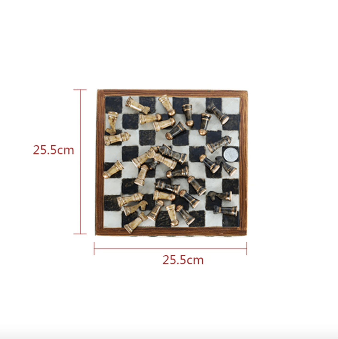 Gros plan sur le plateau d'échecs marbré