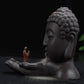 Vue latérale de l'encensoir Bouddha en céramique