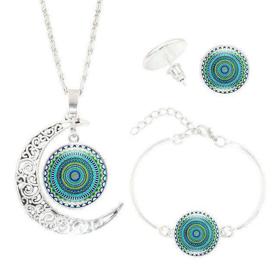 Bracelet bohémien avec mandala, vue latérale