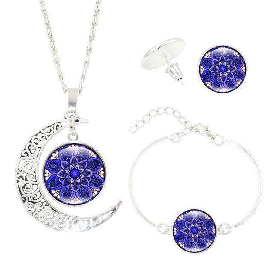 Zoom sur les boucles d'oreilles mandala bohémiennes