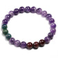 Vue rapprochée du bracelet avec pierres colorées