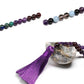 Collier Mala avec pierres naturelles et gland soyeux