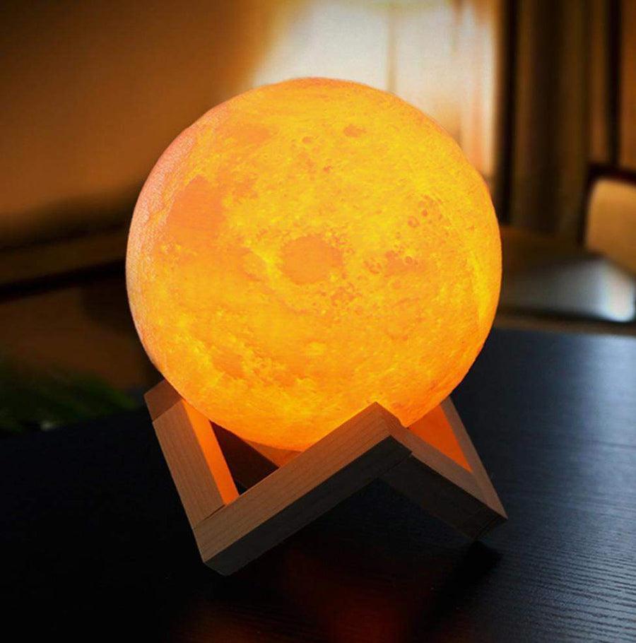 Gros plan sur les cratères détaillés de la lampe lune
