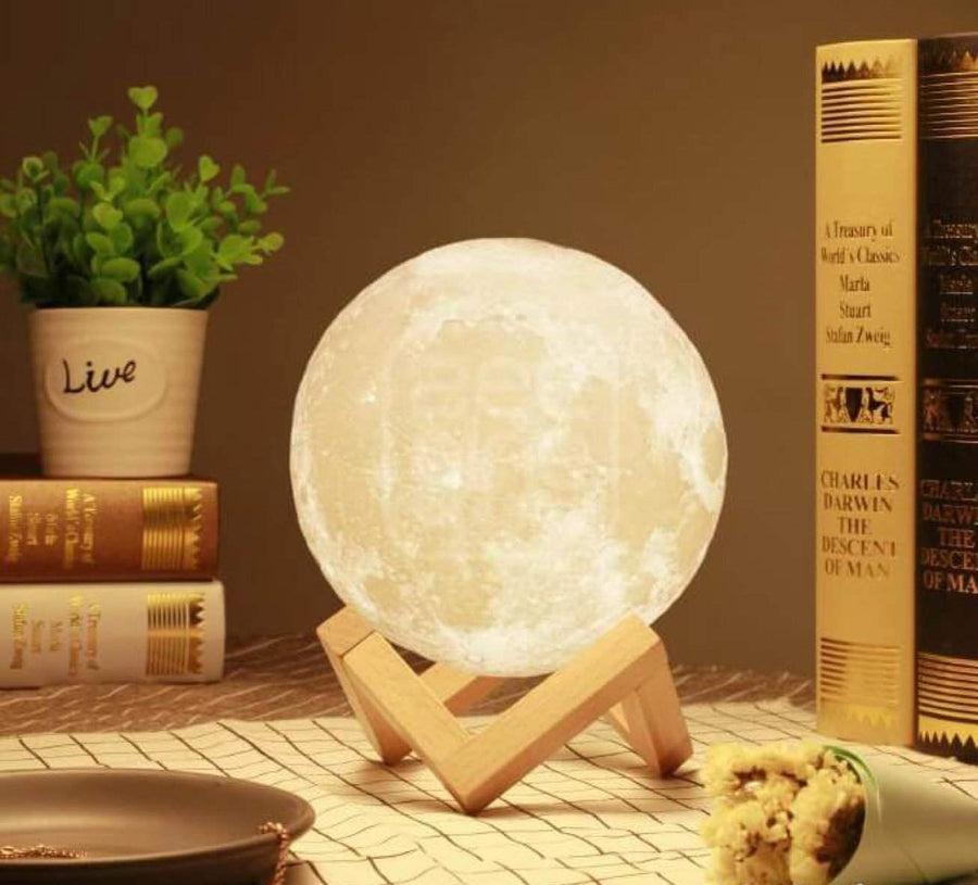 Lampe lune 3D avec variations de couleur et intensité