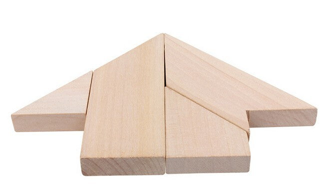 Forme en T réalisée avec des pièces de tangram