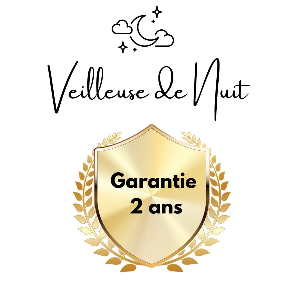 Veilleuse de nuit avec garantie de deux ans affichée