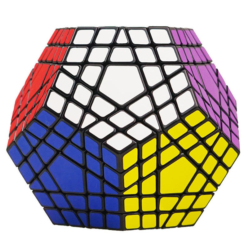Gigaminx en rotation, couleurs vives visibles