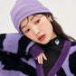 Gilet tricolore en sherpa avec col V et boutons