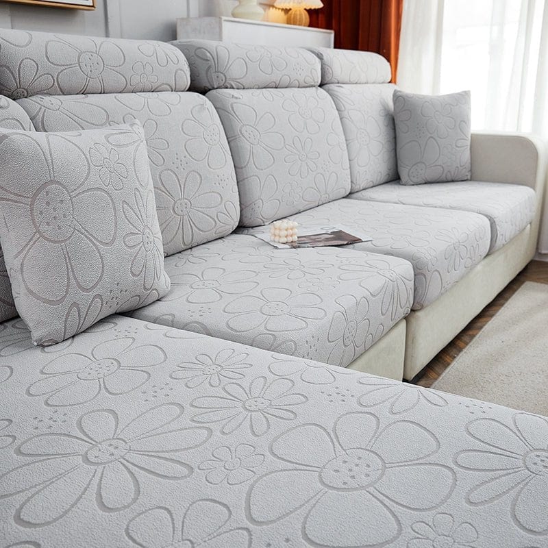 Housse extensible s'adaptant aux coussins de canapé