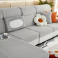 Housse polaire grise, vue latérale sur coussin