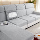 Housse extensible ajustée sur un coussin de canapé