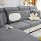 Vue latérale d'un coussin recouvert de housse polaire grise