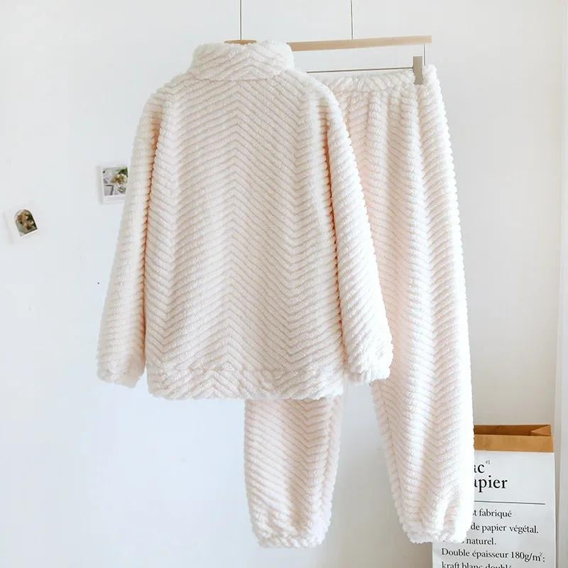 Pyjama blanc Pilou Pilou pour femme avec poches avant