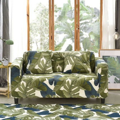 Housse extensible s'adaptant à différentes formes de canapés