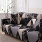 Housse de canapé avec motif jacquard sur un canapé trois places