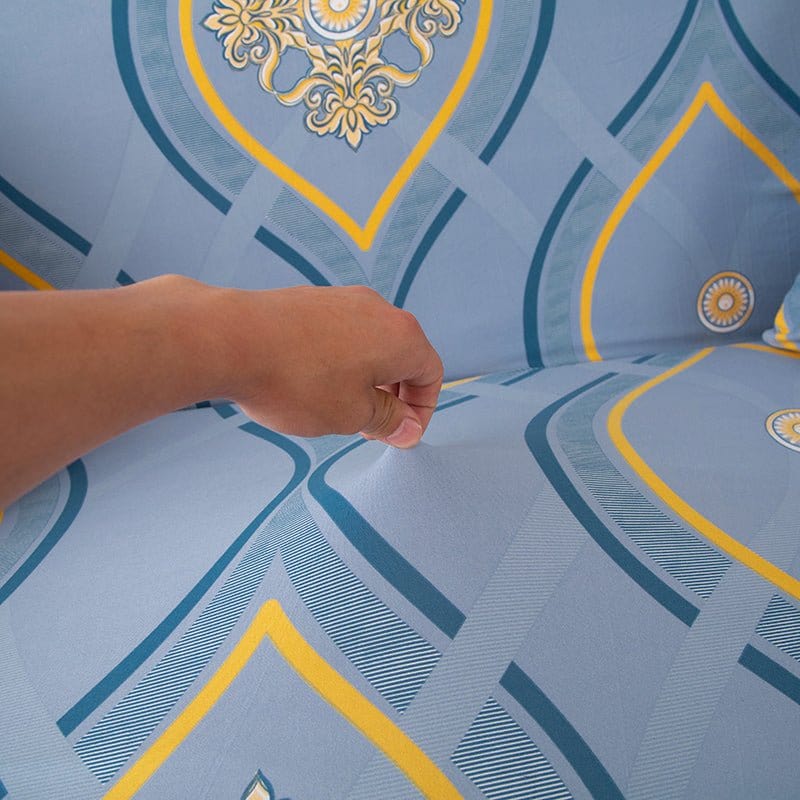 Gros plan sur la texture jacquard déperlante de la housse