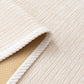 Texture chenillé côtelé en gros plan, couleur beige