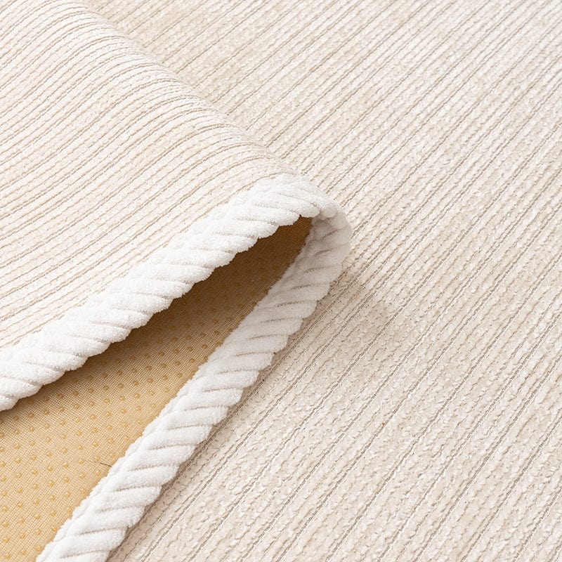 Texture chenillé côtelé en gros plan, couleur beige