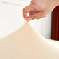 Gros plan sur le tissu beige extensible et résistant