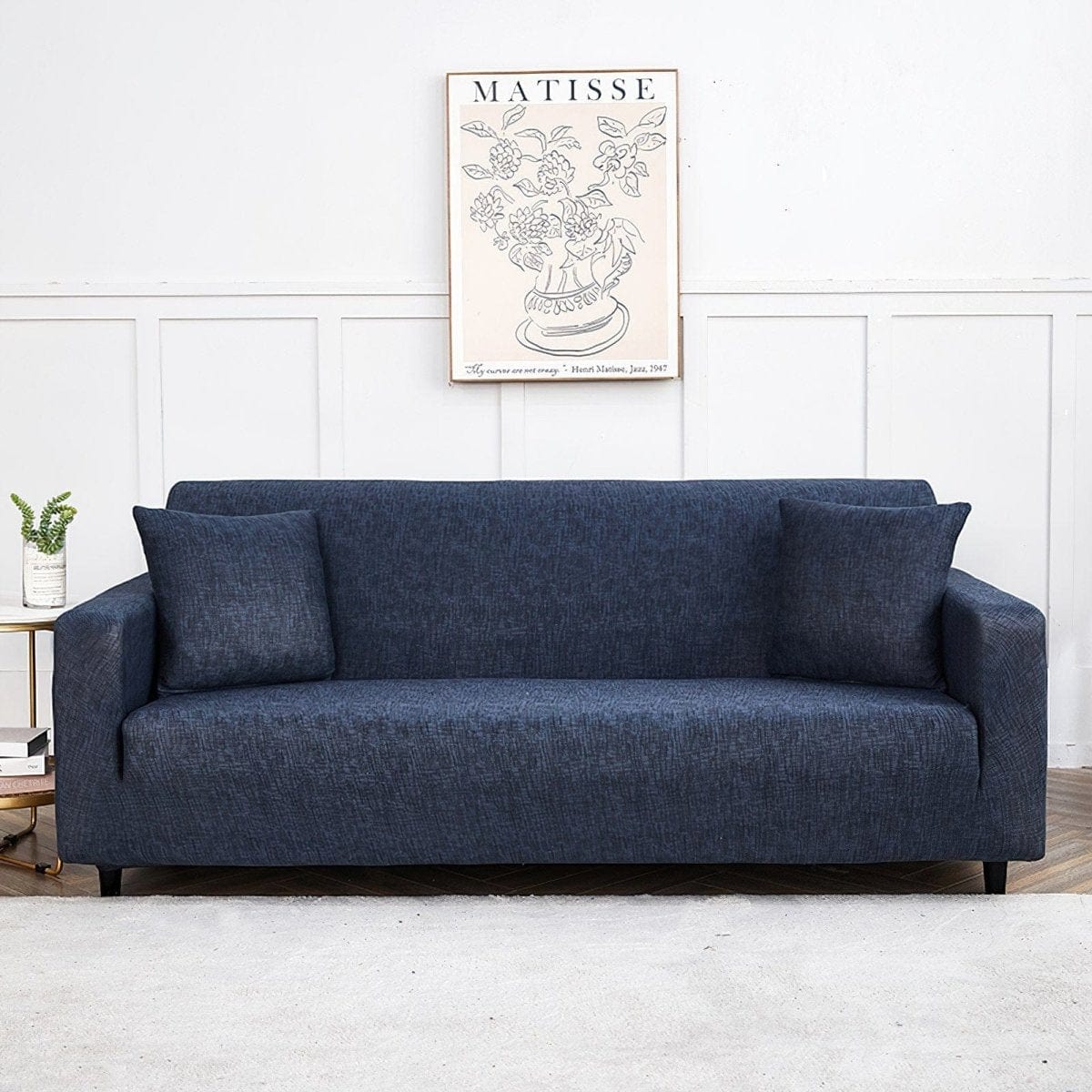 Tissu extensible bleu, résistant aux griffes