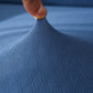 Housse de canapé bleue en jacquard déperlant vue de face
