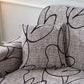 Gros plan sur le tissu extensible marron de la housse
