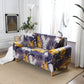Housse extensible ajustée à un canapé d'angle moderne