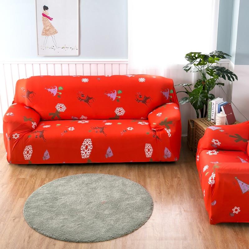 Housse de canapé extensible sur canapé d'angle moderne