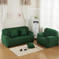 Gros plan sur le tissu extensible vert de la housse