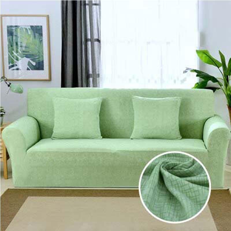 Gros plan sur le tissu extensible vert de la housse